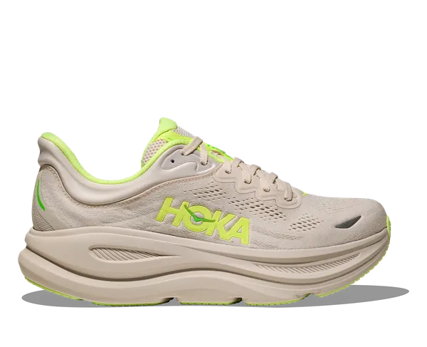 Hoka Mens Bondi 9 GROUT / NEON YUZU
